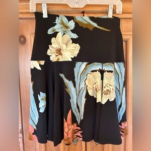 Eva Varro floral flirty skirt, elastic waist, NWT, size S